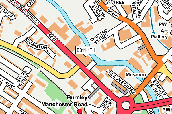 BB11 1TH map - OS OpenMap – Local (Ordnance Survey)
