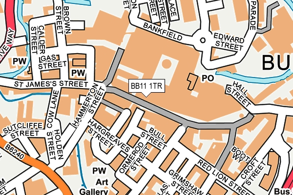 BB11 1TR map - OS OpenMap – Local (Ordnance Survey)