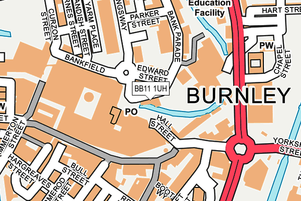 BB11 1UH map - OS OpenMap – Local (Ordnance Survey)
