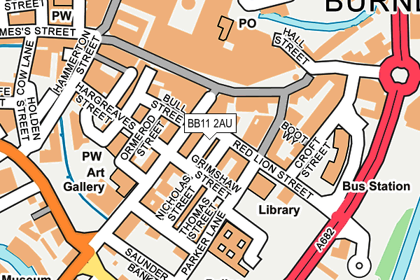 BB11 2AU map - OS OpenMap – Local (Ordnance Survey)