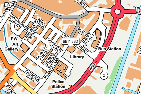 BB11 2BD map - OS OpenMap – Local (Ordnance Survey)
