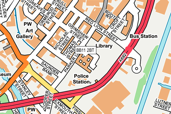 BB11 2BT map - OS OpenMap – Local (Ordnance Survey)