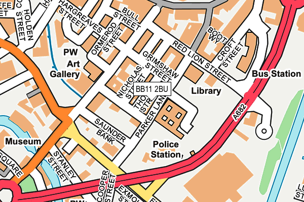BB11 2BU map - OS OpenMap – Local (Ordnance Survey)