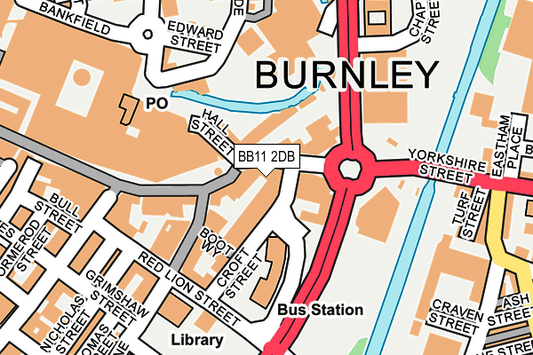 Map of THE GOLDEN SCISSORS BURNLEY LTD at local scale