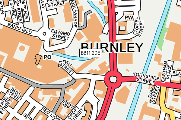 BB11 2DE map - OS OpenMap – Local (Ordnance Survey)