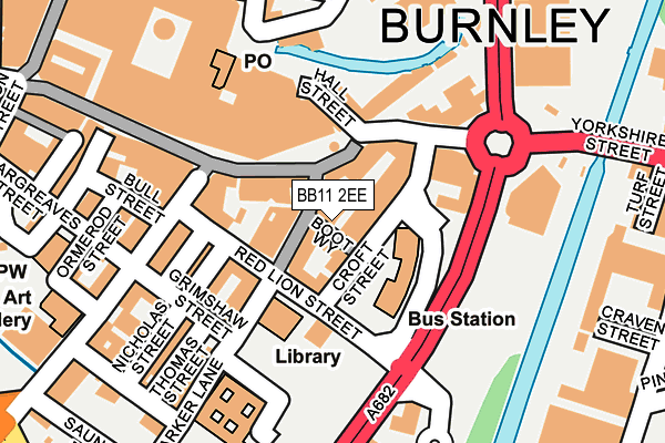 BB11 2EE map - OS OpenMap – Local (Ordnance Survey)