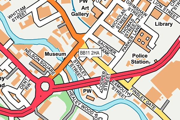BB11 2HA map - OS OpenMap – Local (Ordnance Survey)