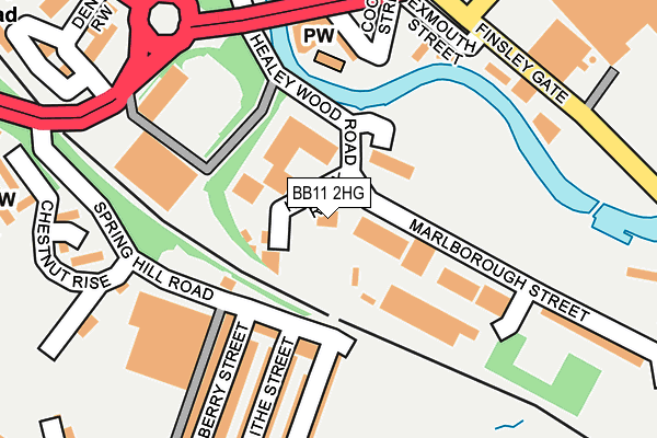 BB11 2HG map - OS OpenMap – Local (Ordnance Survey)