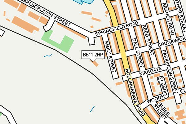 BB11 2HP map - OS OpenMap – Local (Ordnance Survey)