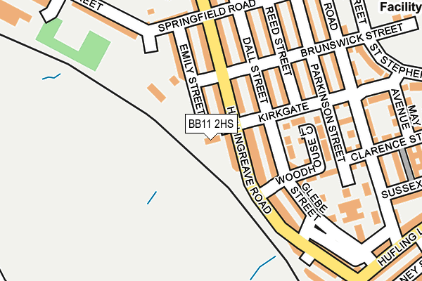 BB11 2HS map - OS OpenMap – Local (Ordnance Survey)