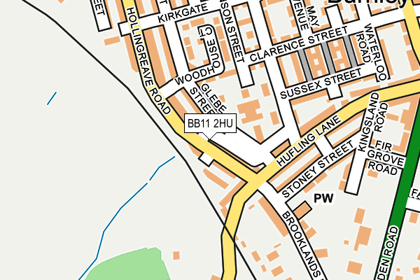 BB11 2HU map - OS OpenMap – Local (Ordnance Survey)