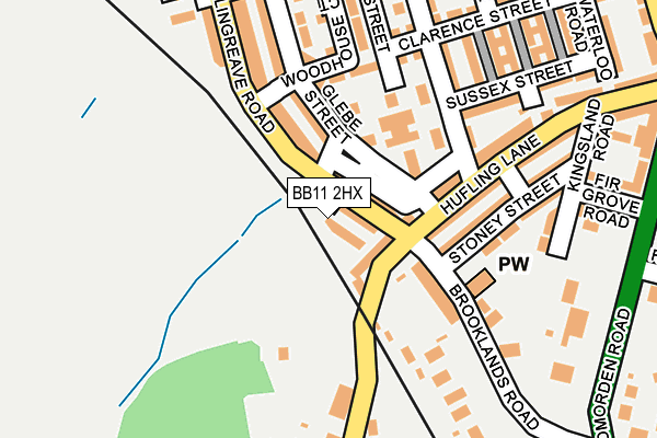 BB11 2HX map - OS OpenMap – Local (Ordnance Survey)