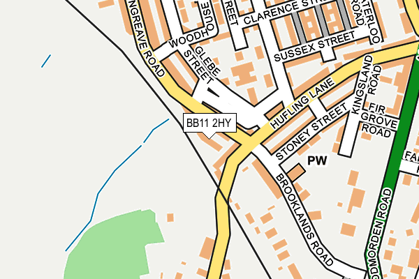 BB11 2HY map - OS OpenMap – Local (Ordnance Survey)