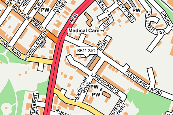 BB11 2JQ map - OS OpenMap – Local (Ordnance Survey)
