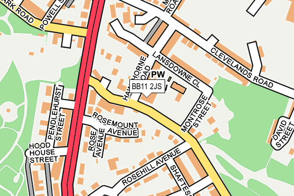 BB11 2JS map - OS OpenMap – Local (Ordnance Survey)