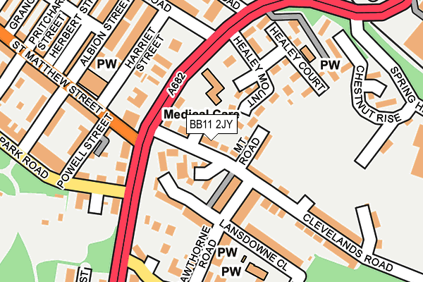 BB11 2JY map - OS OpenMap – Local (Ordnance Survey)