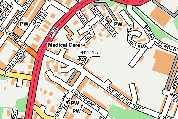 BB11 2LA map - OS OpenMap – Local (Ordnance Survey)