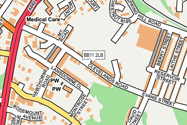 BB11 2LB map - OS OpenMap – Local (Ordnance Survey)