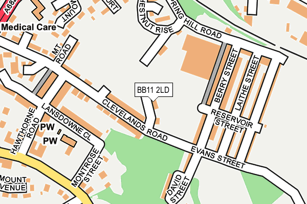 BB11 2LD map - OS OpenMap – Local (Ordnance Survey)