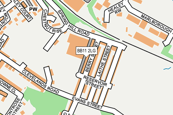 BB11 2LG map - OS OpenMap – Local (Ordnance Survey)