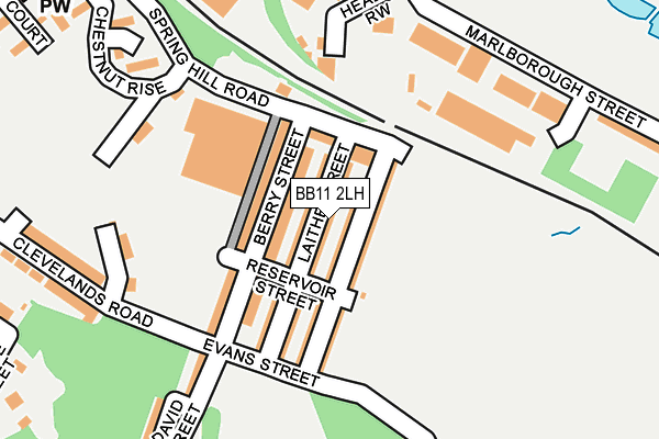 BB11 2LH map - OS OpenMap – Local (Ordnance Survey)