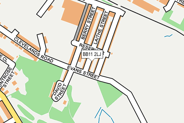 BB11 2LJ map - OS OpenMap – Local (Ordnance Survey)