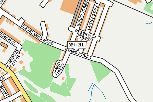 BB11 2LL map - OS OpenMap – Local (Ordnance Survey)