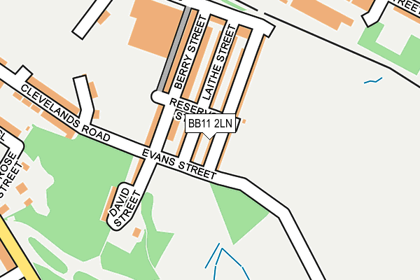 BB11 2LN map - OS OpenMap – Local (Ordnance Survey)
