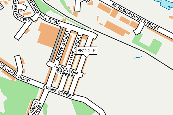 BB11 2LP map - OS OpenMap – Local (Ordnance Survey)