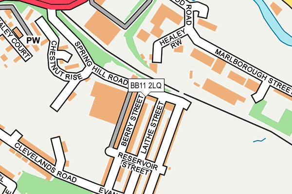 BB11 2LQ map - OS OpenMap – Local (Ordnance Survey)
