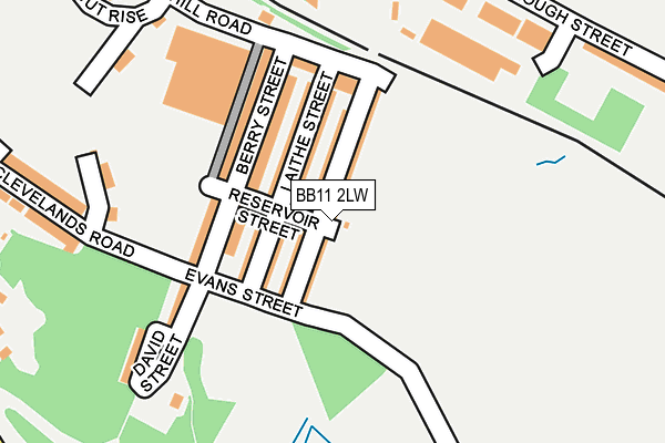 BB11 2LW map - OS OpenMap – Local (Ordnance Survey)
