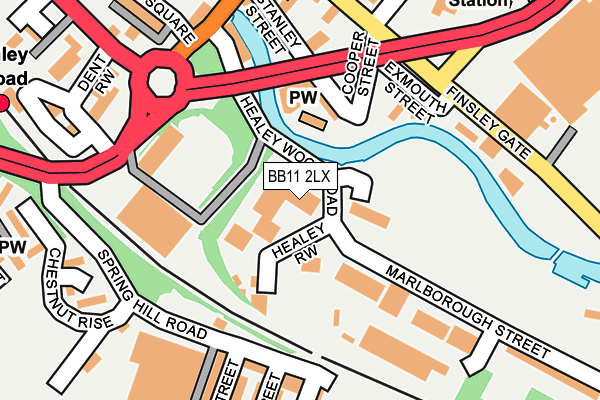 BB11 2LX map - OS OpenMap – Local (Ordnance Survey)