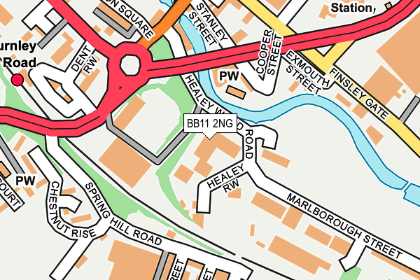 BB11 2NG map - OS OpenMap – Local (Ordnance Survey)
