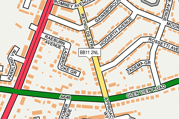 BB11 2NL map - OS OpenMap – Local (Ordnance Survey)