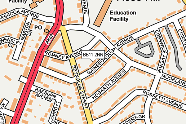 BB11 2NN map - OS OpenMap – Local (Ordnance Survey)