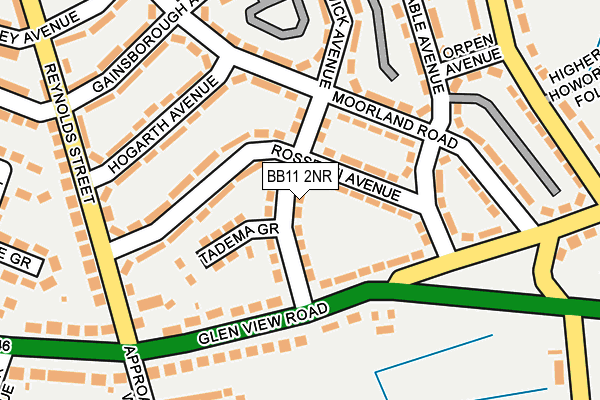 BB11 2NR map - OS OpenMap – Local (Ordnance Survey)