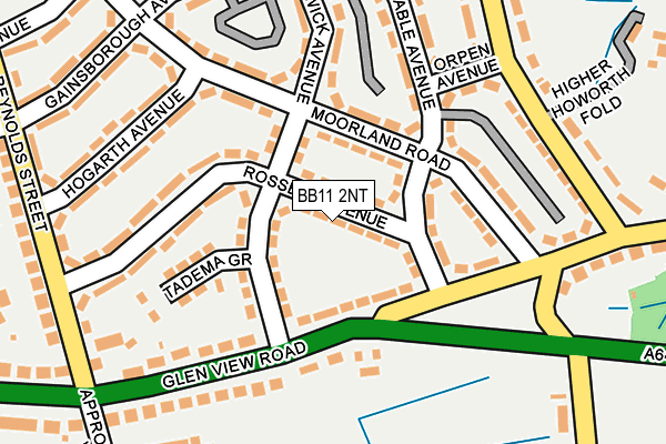 BB11 2NT map - OS OpenMap – Local (Ordnance Survey)