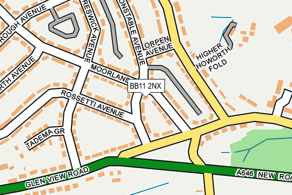 BB11 2NX map - OS OpenMap – Local (Ordnance Survey)