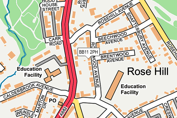 BB11 2PH map - OS OpenMap – Local (Ordnance Survey)