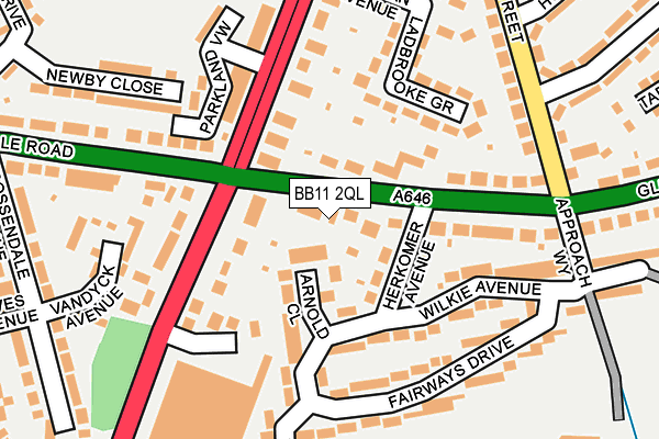 BB11 2QL map - OS OpenMap – Local (Ordnance Survey)