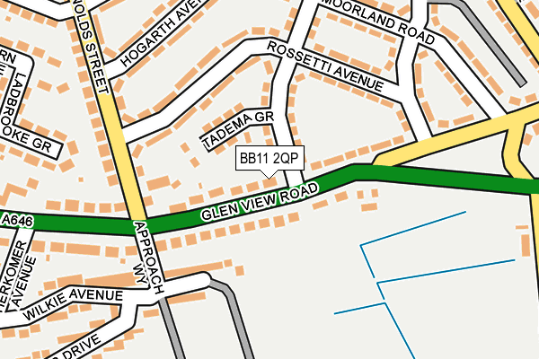 BB11 2QP map - OS OpenMap – Local (Ordnance Survey)
