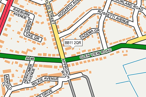 BB11 2QR map - OS OpenMap – Local (Ordnance Survey)