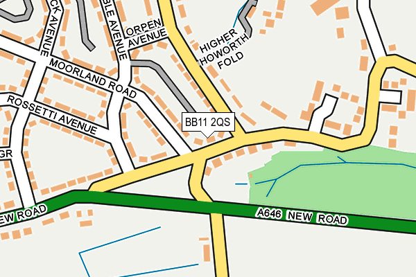BB11 2QS map - OS OpenMap – Local (Ordnance Survey)
