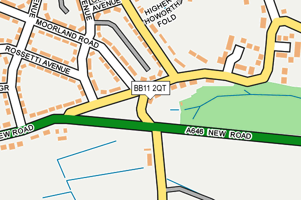 BB11 2QT map - OS OpenMap – Local (Ordnance Survey)