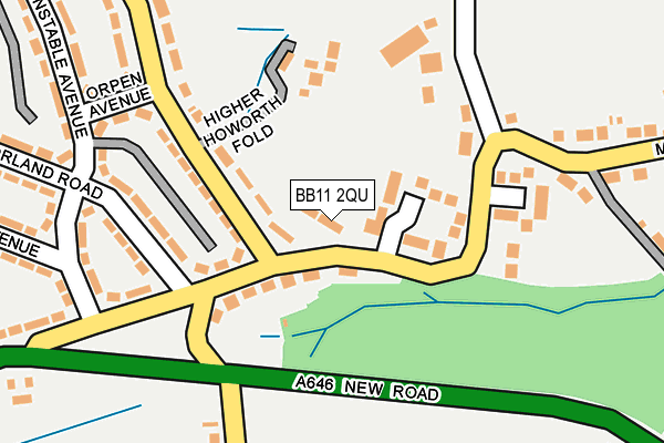 BB11 2QU map - OS OpenMap – Local (Ordnance Survey)