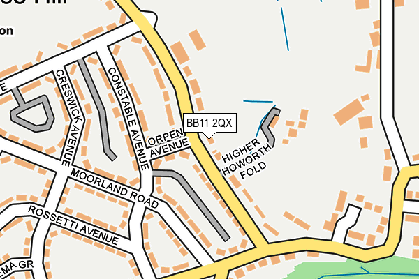 BB11 2QX map - OS OpenMap – Local (Ordnance Survey)