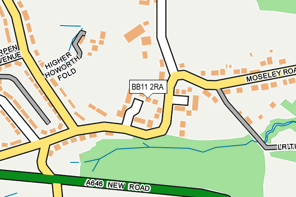 BB11 2RA map - OS OpenMap – Local (Ordnance Survey)