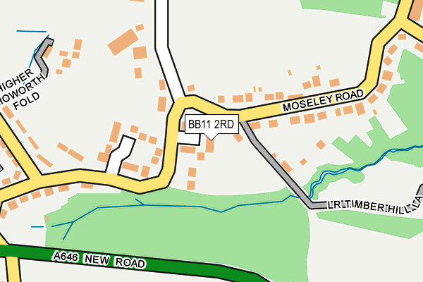 BB11 2RD map - OS OpenMap – Local (Ordnance Survey)