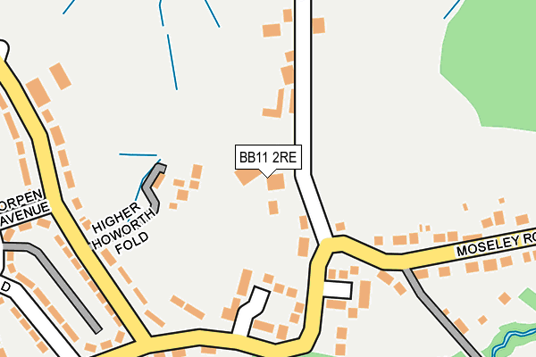 BB11 2RE map - OS OpenMap – Local (Ordnance Survey)