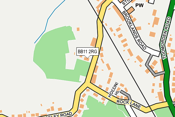 BB11 2RG map - OS OpenMap – Local (Ordnance Survey)